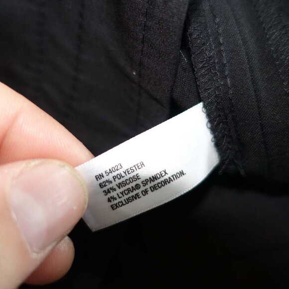 Gap Women's Perfect Trouser Pants Size 8 Black 33" Inseam Tuxedo Stripes Slacks - Picture 4 of 6